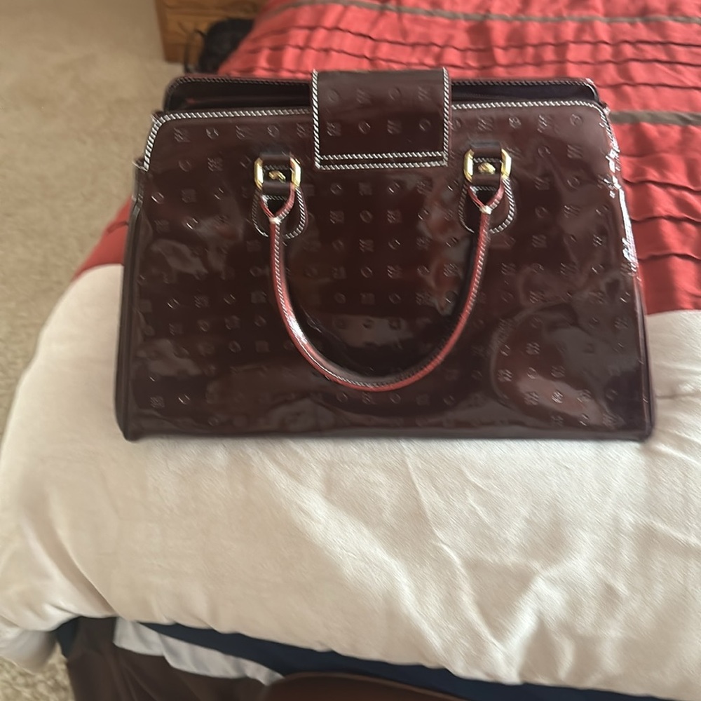 Arcadia satchel handbag, flip enclosure